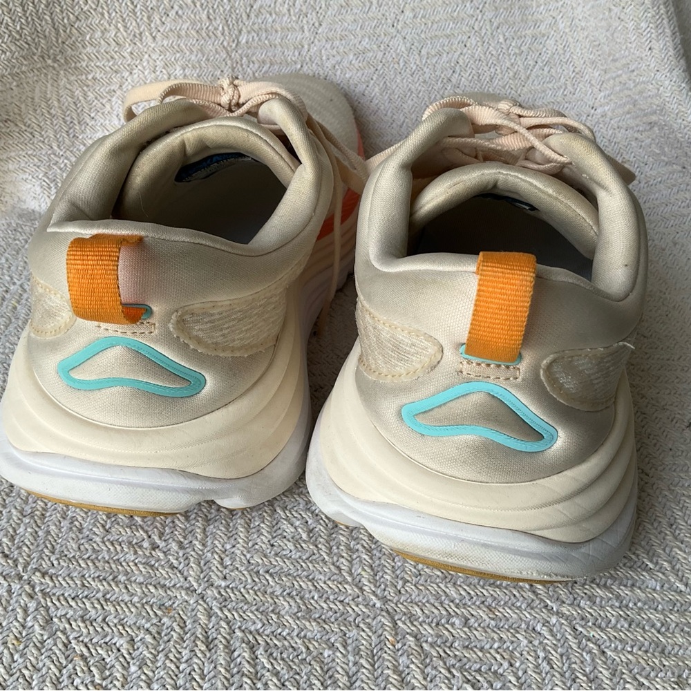 Hoka Women's Cream and Orange Sneakers - Picture 4 of 11